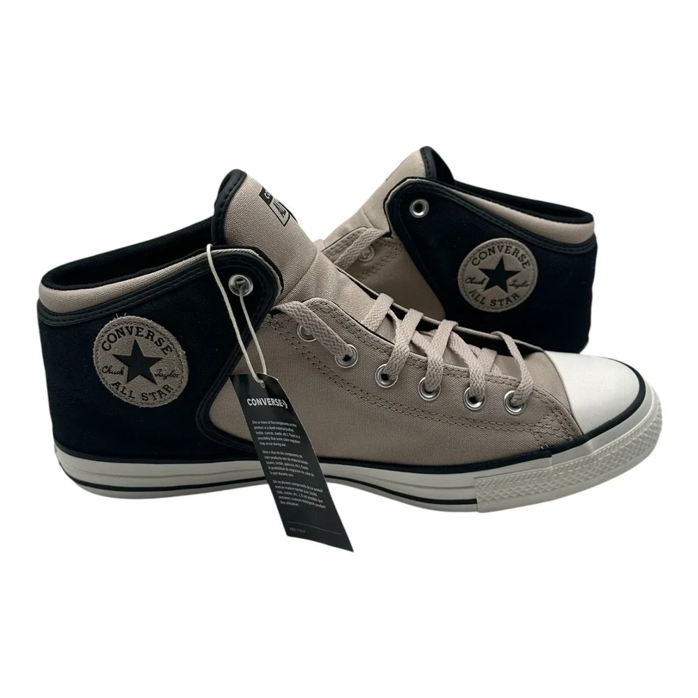 Converse CTAS High Street Mid Shoes Mens Sz 9 Papyrus/Black Sneakers‎ A14294C